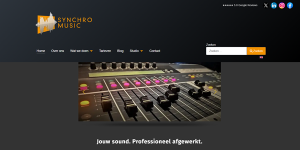 Nieuwe website Synchro music